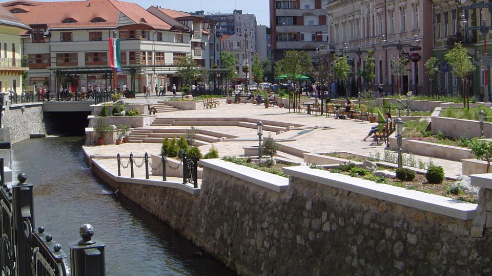 Miskolc belvárosa Szinva terasz